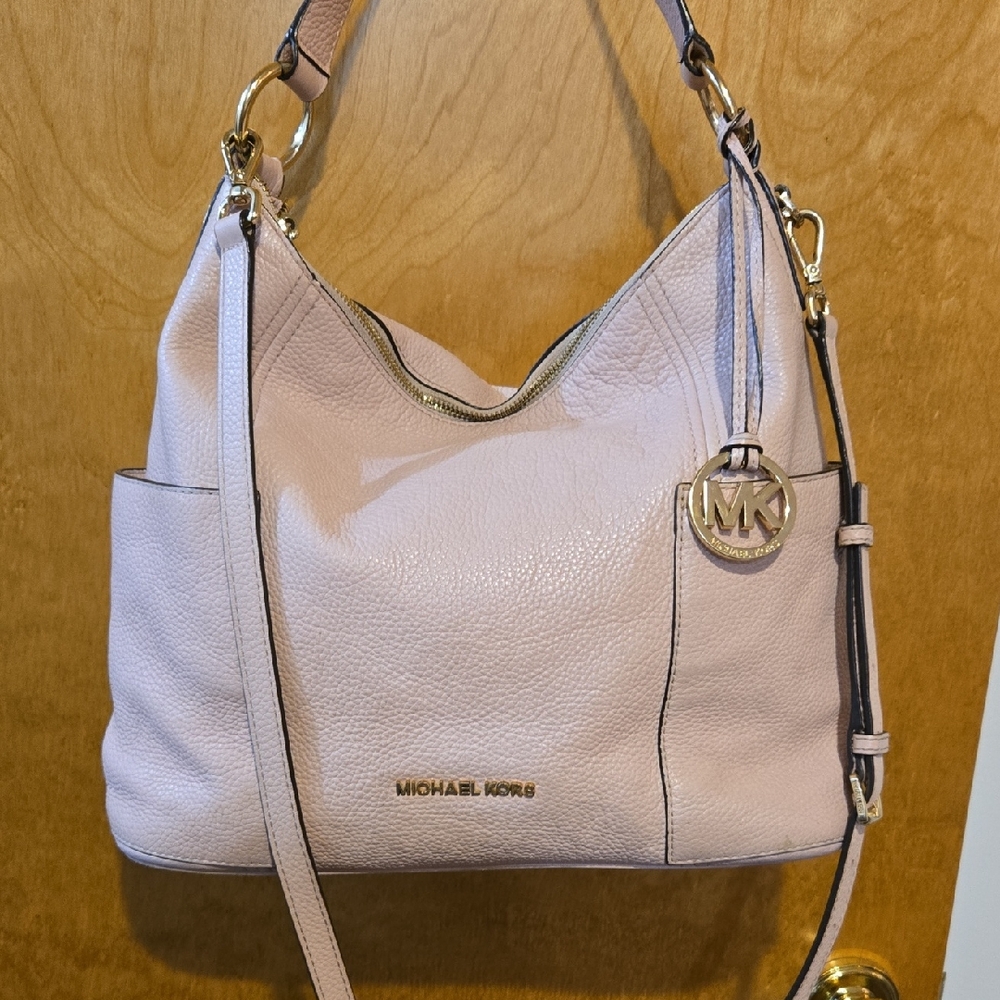 Michael Kors Blush Leather Hobo Bag